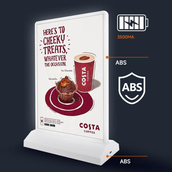 Muxing Doppelseitige LED-Leuchtbox, beleuchtetes Werbedisplay für Geschäfte und Restaurants mit Netzteil