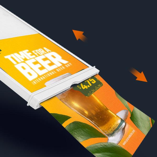 Muxing Doppelseitige LED-Leuchtbox, beleuchtetes Werbedisplay für Geschäfte und Restaurants mit Netzteil