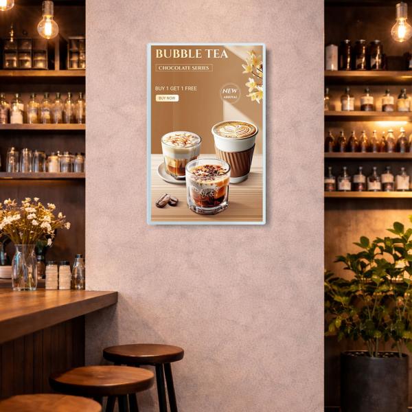 Muxing Wandmontierter Leuchtkasten, LED-beleuchtetes Menü-Display, Werbedisplay