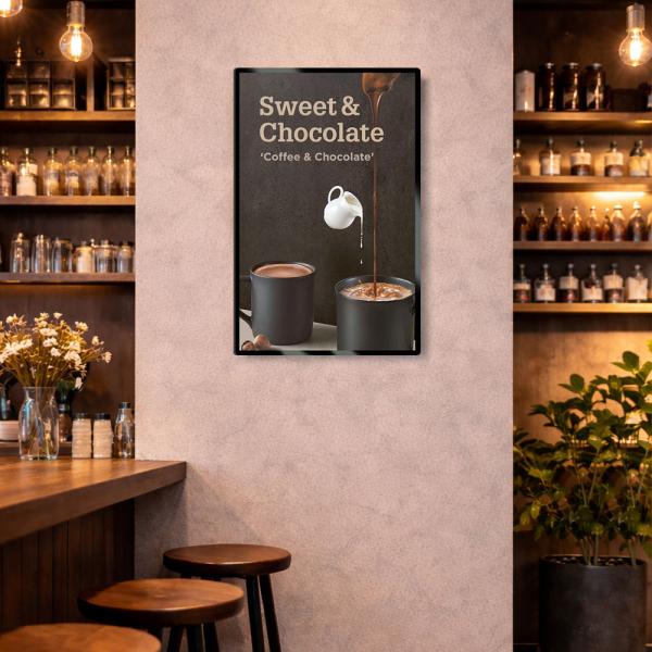 Muxing Wandmontierter Leuchtkasten, LED-beleuchtetes Menü-Display, Werbedisplay