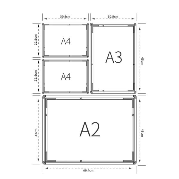 Muxing LED Leuchtkasten, Menü-Display, Werbedisplay, verstellbarer Winkel