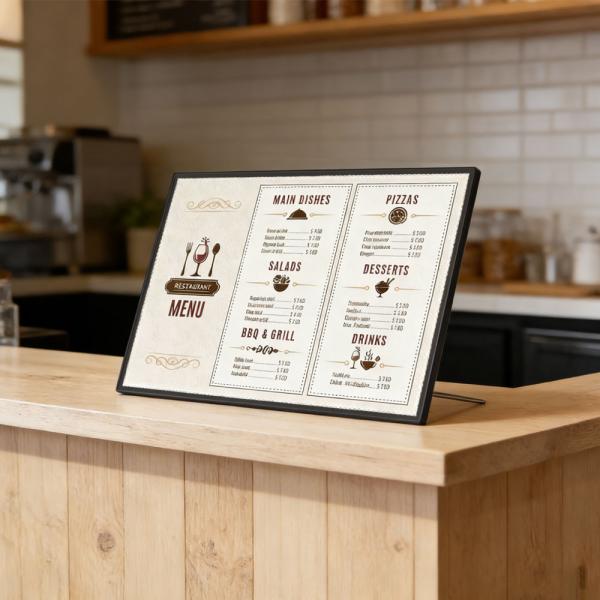 Muxing LED Leuchtkasten, Menü-Display, Werbedisplay, verstellbarer Winkel