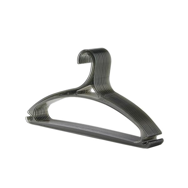 Muxing 10er Set Kunststoff-Kleiderbügel, transparent, rutschfest, ohne Abdrücke, Rot, 41 x 21,5 cm /TMYJ/