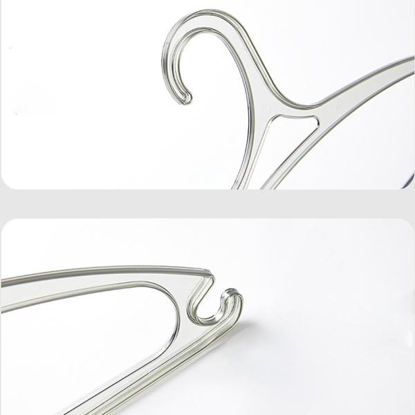 Muxing 10er Set Kunststoff-Kleiderbügel, transparent, rutschfest, ohne Abdrücke, Rot, 41 x 21,5 cm /TMYJ/