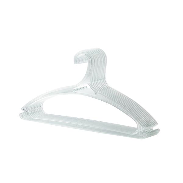 Muxing 10er Set Kunststoff-Kleiderbügel, transparent, rutschfest, ohne Abdrücke, Rot, 41 x 21,5 cm /TMYJ/