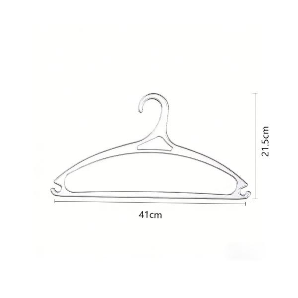 Muxing 10er Set Kunststoff-Kleiderbügel, transparent, rutschfest, ohne Abdrücke, Rot, 41 x 21,5 cm /TMYJ/