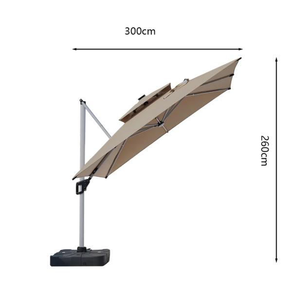 MuXing Balkonschirm, Garten-Sonnenschirm, Terrassenschirm, Gastro-Sonnenschirm, Outdoor Sonnenschirm