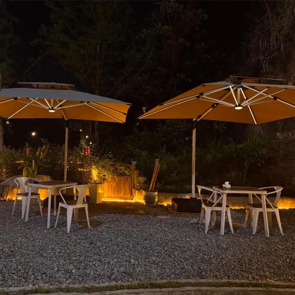 MuXing Balkonschirm, Garten-Sonnenschirm, Terrassenschirm, Gastro-Sonnenschirm, Outdoor Sonnenschirm