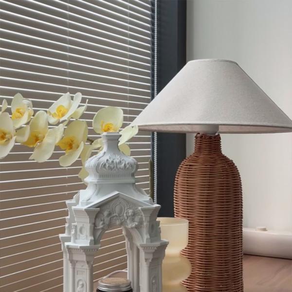 Muxing Tischlampe Nachttischlampe Schreibtischlampe Rattan-Tischlampe Bettlampe LED-Tischlampe Stimmungslicht