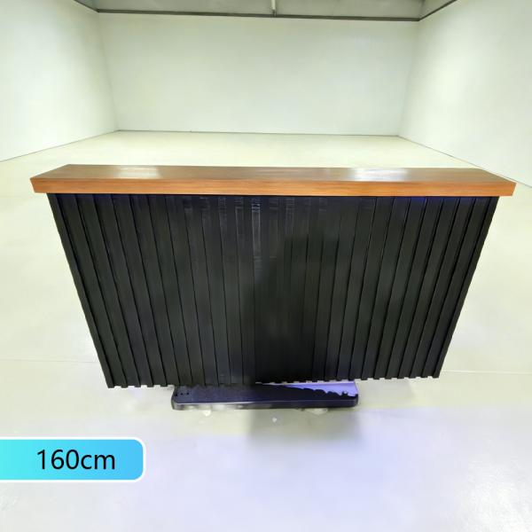 Muxing Theke Maßanfertigung Kasse Großer Kassentisch Bartheke Bartisch Bar Empfangstheke Schwarz【HCTG】