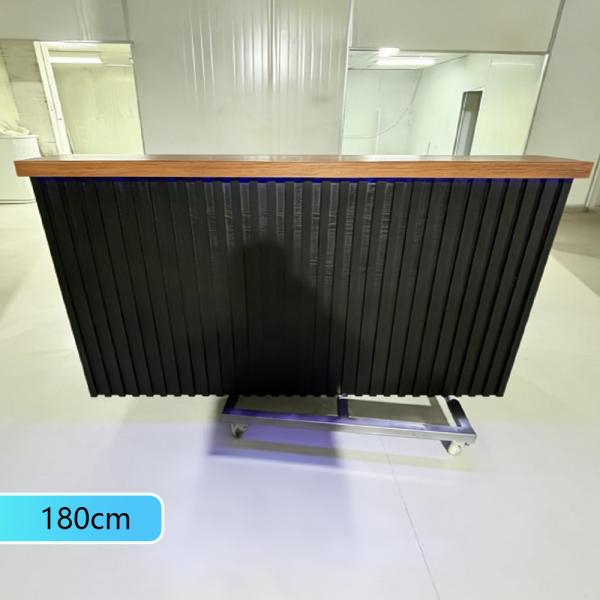 Muxing Theke Maßanfertigung Kasse Großer Kassentisch Bartheke Bartisch Bar Empfangstheke Schwarz【HCTG】