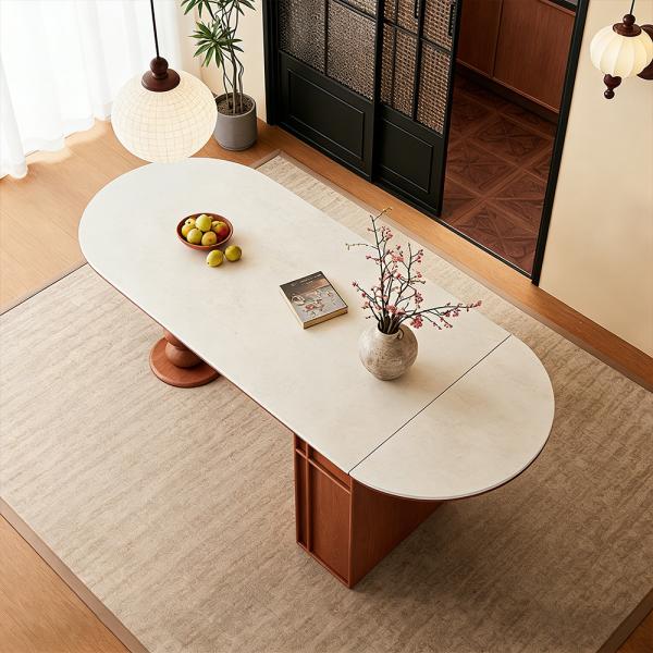 Muxing Esstisch, Tisch, ovaler Esstisch, Familien-Esstisch, Esstisch für mehrere Personen