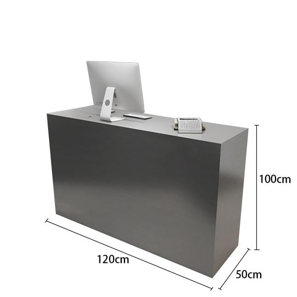 Muxing Bartheke, Kassentheke, Edelstahl-Bartheke, Metall-Bartheke, minimalistische Metall-Bartheke