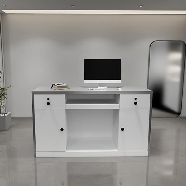 Muxing Bartheke, Kassentheke, Edelstahl-Bartheke, Metall-Bartheke, minimalistische Metall-Bartheke