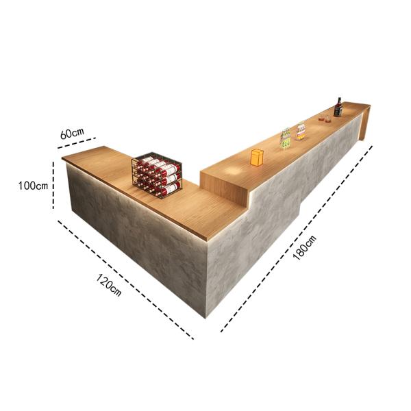 Muxing Empfangstheke, Bartheke, Kassentheke, Kaffeetheke, Empfangstresen, gewerbliche Bartheke, Ecktheke
