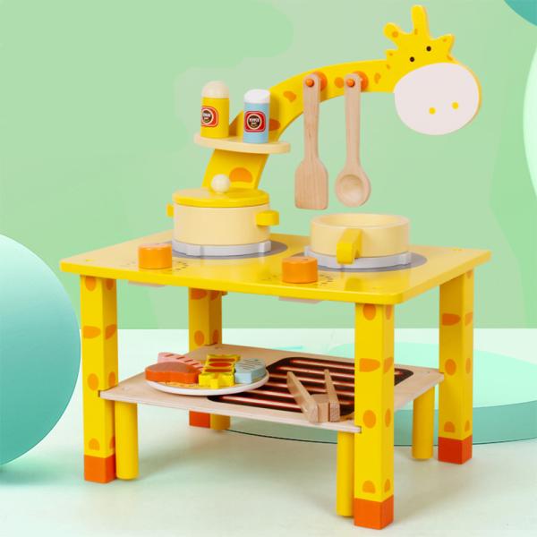 Großhandel B2B Spielhaus aus Holz pädagogisches Kinderspielzeug Grill Koch