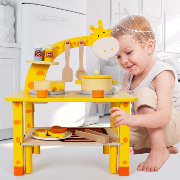 Großhandel B2B Spielhaus aus Holz pädagogisches Kinderspielzeug Grill Koch