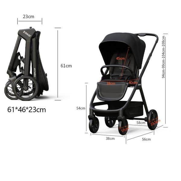 Großhandel B2B Kinderwagen + Babytragetasche 2 in 1 Zusammen klappbar mobil