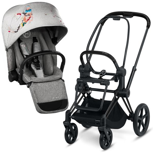 Großhandel B2B Cybex Priam Gestell Matt Black mit CYBEX Platinum PRIAM Lux Seat KOI Fashion Kollektion kinderwagen