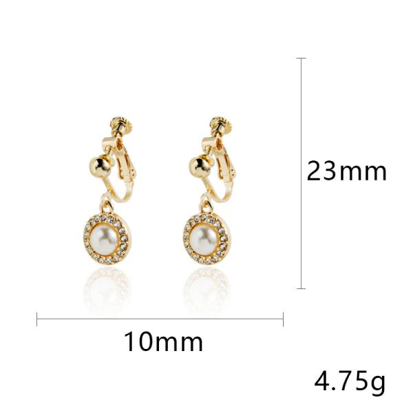 Großhandel B2B Ohrschmuck Ohrklemmen Perlenohrclips EJ02