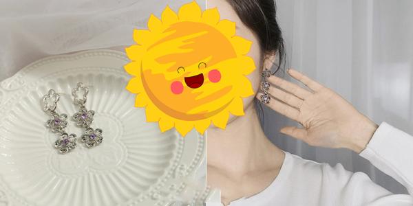 Großhandel B2B Koreanische lange Spiralperlen-Ohrclips Ohrklemmen EJ48