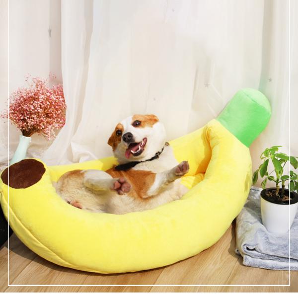 Großhandel B2B Karikatur Banane Haustier Bett Nest Hund Katze kleintiere