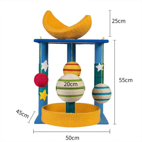 Großhandel B2B Katzen klettergerüst Sisal Katzenkratzbaum Planeten