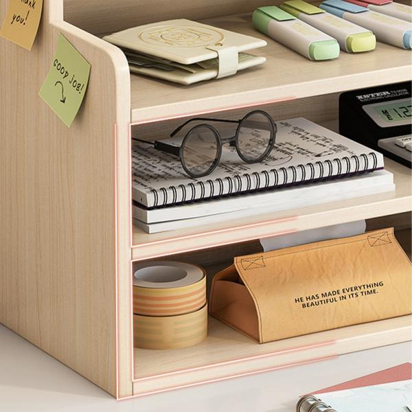 360Home Kleiner Regal Bürobedarf für schreibtisch Lagerung Eiche