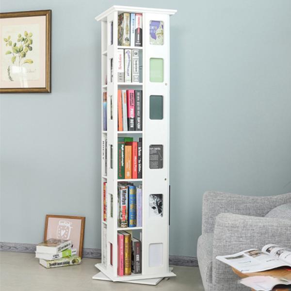 Großhandel B2B Massiv Holz Stehendes drehbares Bücherregal einfaches Regal