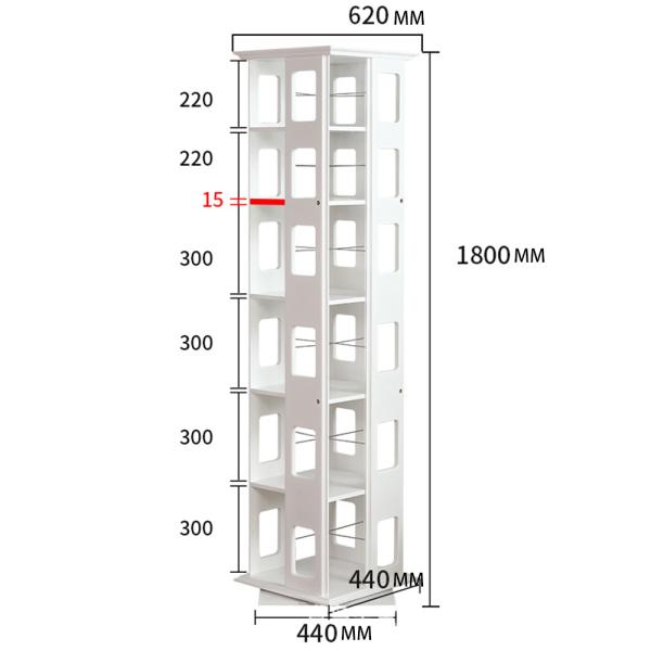 Großhandel B2B Massiv Holz Stehendes drehbares Bücherregal einfaches Regal