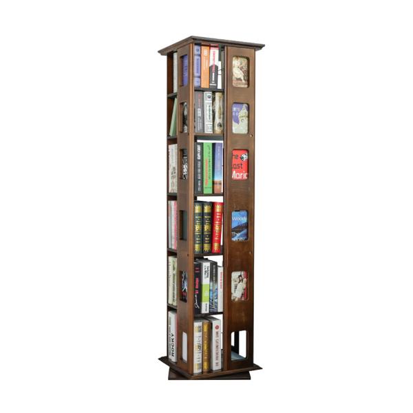 Großhandel B2B Massiv Holz Stehendes drehbares Bücherregal einfaches Regal