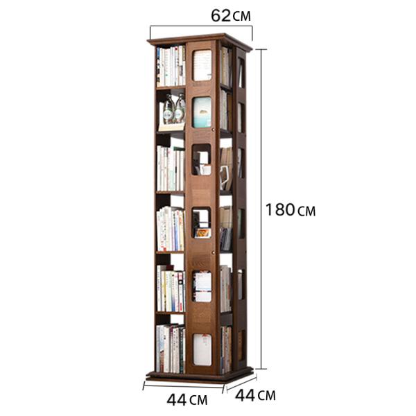Großhandel B2B Massiv Holz Stehendes drehbares Bücherregal einfaches Regal