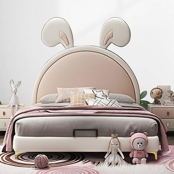 360Home Kinderbett Mädchen prinzessin bett Einzelbett Kreatives Kaninchenbett