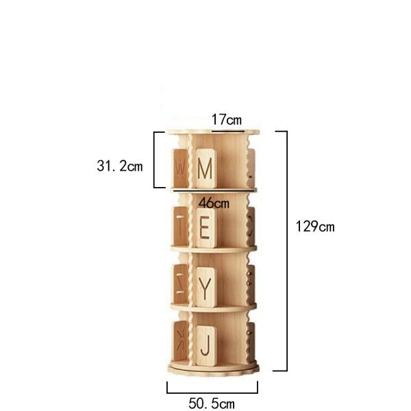 Großhandel B2B Drehbares Bücherregal aus Massivholz Kinder-Eckregal