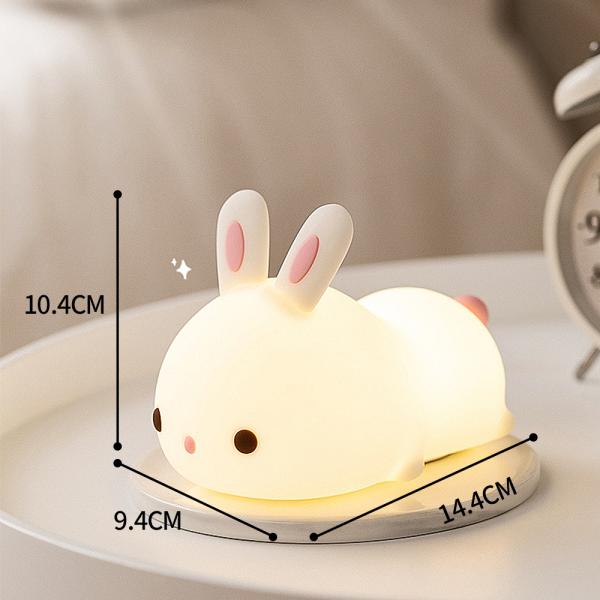 360Home Kaninchen wiederaufladbare Silikonlampe für das Bett