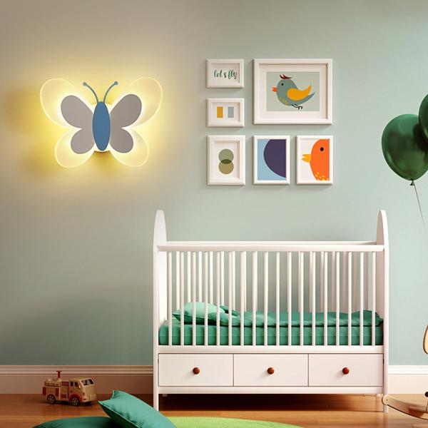 360Home Kinderzimmer Cartoon Schmetterling Wandleuchte Nachtlicht
