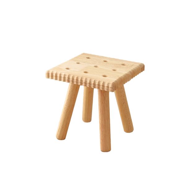 MuXing Kinderhocker, Schuhbank, Sofa Hocker, Beistellhocker, Fußhocker, Sitzhocker – Ideal für Wohnzimmer, Flur & Kinderzimmer Holzfarbe 24cm /BGD24/