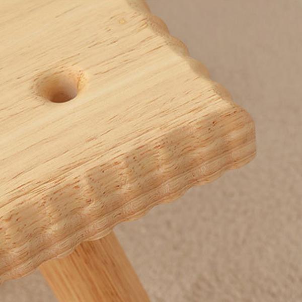 MuXing Kinderhocker, Schuhbank, Sofa Hocker, Beistellhocker, Fußhocker, Sitzhocker – Ideal für Wohnzimmer, Flur & Kinderzimmer Holzfarbe 24cm /BGD24/