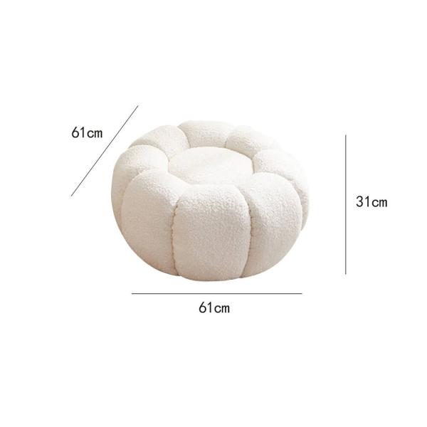 Muxing Drehbarer Sessel sofa Lounge-Sessel mit Hocker im Lammfellimitat – 2-teiliges Set, gemütlich & modern