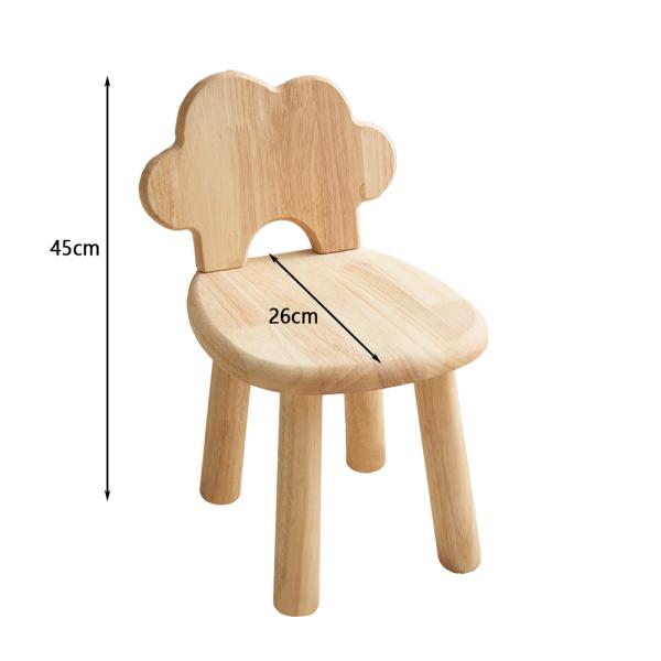 MuXing Kinderstuhl mit Rückenlehne – Kinderhocker, Stuhl für Kleinkinder, Niedriger Hocker, für Kinderzimmer & Vorschule Holzfarbe L26*H45cm