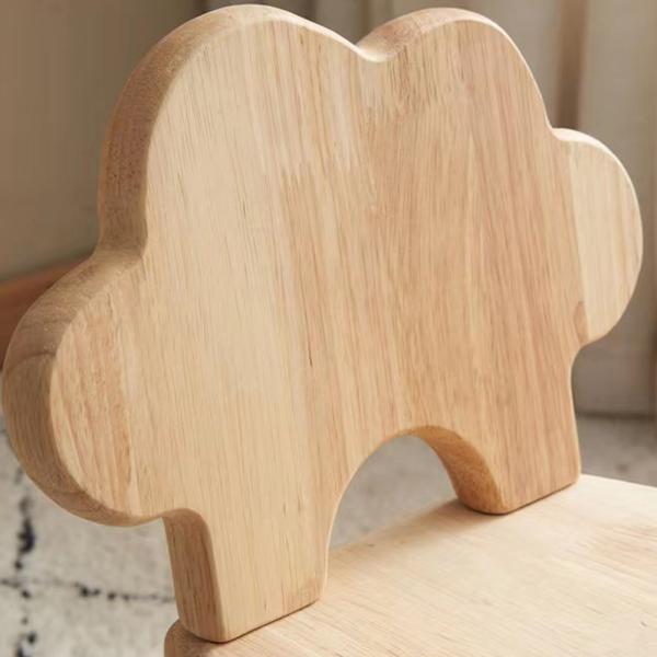 MuXing Kinderstuhl mit Rückenlehne – Kinderhocker, Stuhl für Kleinkinder, Niedriger Hocker, für Kinderzimmer & Vorschule Holzfarbe L26*H45cm