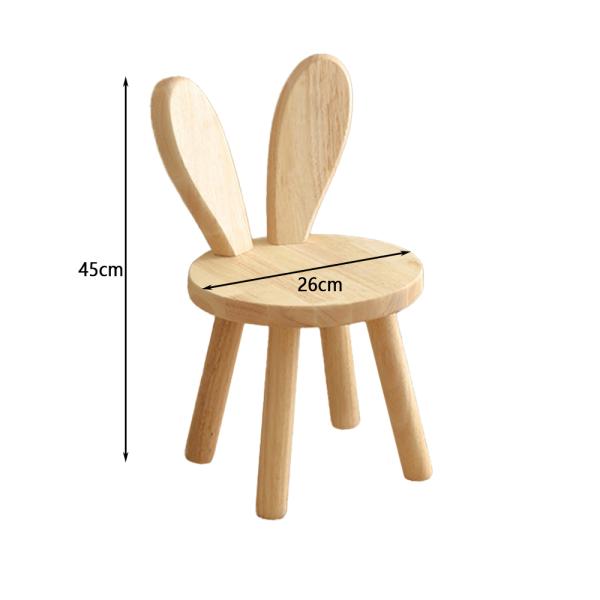 MuXing Kinderstuhl mit Rückenlehne – Kinderhocker, Stuhl für Kleinkinder, Niedriger Hocker, für Kinderzimmer & Vorschule Holzfarbe L26*H45cm