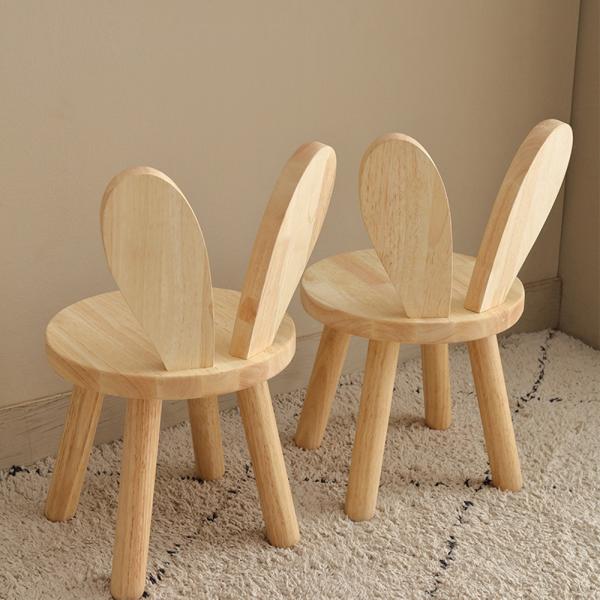 MuXing Kinderstuhl mit Rückenlehne – Kinderhocker, Stuhl für Kleinkinder, Niedriger Hocker, für Kinderzimmer & Vorschule Holzfarbe L26*H45cm