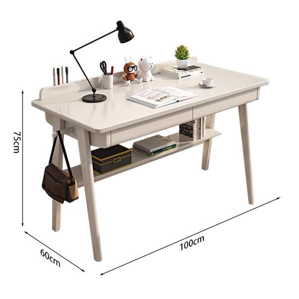MuXing Schreibtisch, Moderner Computertisch für Büro & Zuhause, Stabiler Arbeitstisch, PC-Tisch Office, Laptop Tisch, Bürotisch