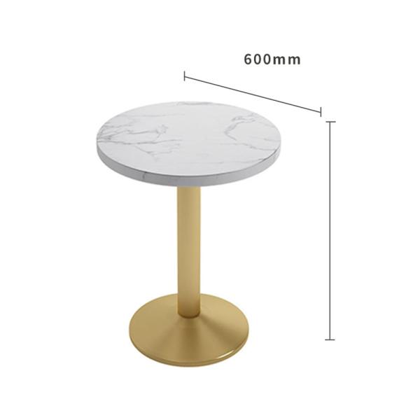 360Home Gastronomiemöbel Cafe Bar Restaurants Hotel Einrichtung Quadratischer Tisch Bistrotisch Weiß gold HMJT