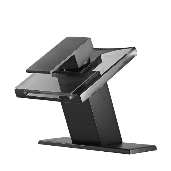 Muxing Küchenarmatur, Wasserhahn,  Badarmatur,  Warm- und Kaltwasserhahn, Spültischarmatur, moderne Armatur,Küchen Waschtischarmatur Schwarz 【LT-004】