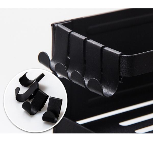 LUOOV Magnet-Gewürzregal Für Kühlschrank – Mit 4 Haken & Ablage, Max. 3 Kg Belastung, Einfach Befestigen Ohne Bohren