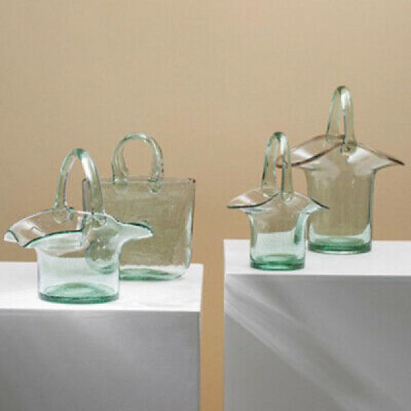 Muxing Glas Blumenvase Handtasche geformt klar Vase Aquarium