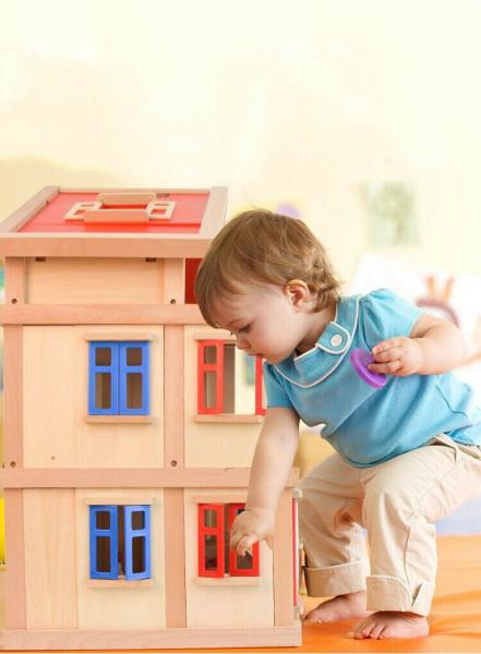 Design Holz Puppenhaus Spielzeughaus mit möbeln