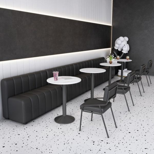 MuXing Polstersessel, Restaurantstuhl, Caféstuhl, Lounge-Sessel, Modernes Design mit vertikalen Steppmuster, Komfortable Polsterung